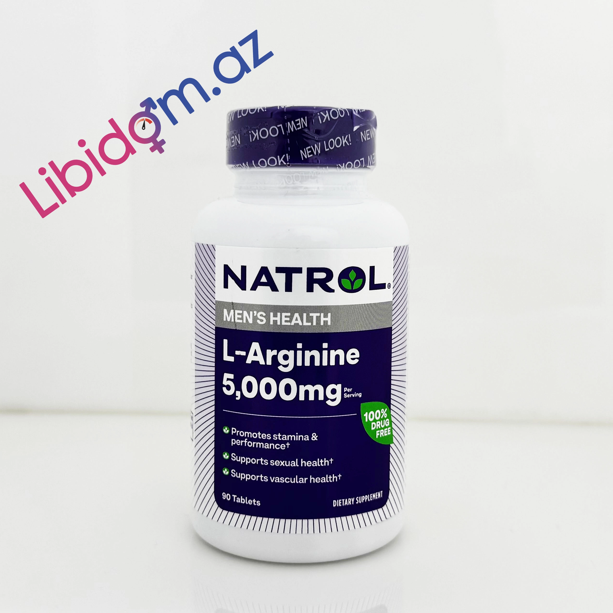 Natrol L-аргинин 5000 мг 90 таблеток Müalicəvi dərmanlar