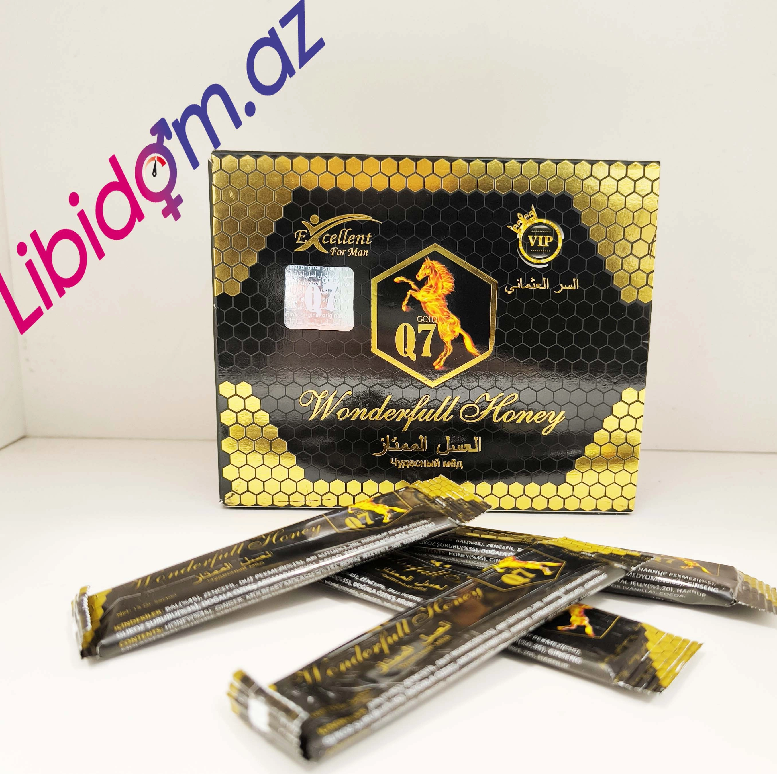 Q7 Wonderful Honey – Geciktirici və Maksimum Ereksiya Yaradan Təbii Məhsul Cinsi istəyi artıran məhsullar / Geciktiricilər