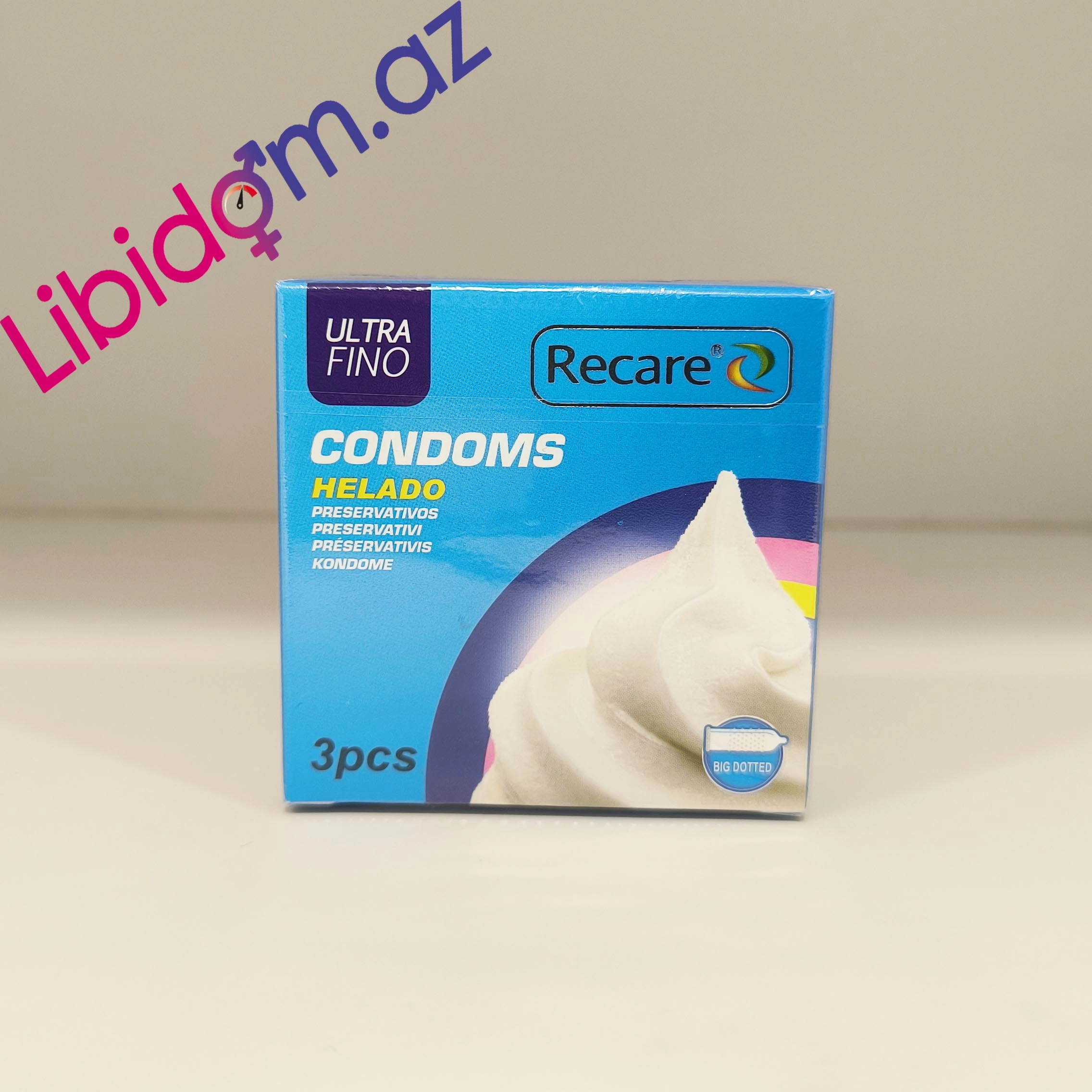 Recare Condoms Helado N3 – Nöqtəli və Yivli Prezervativ Qoruyucular