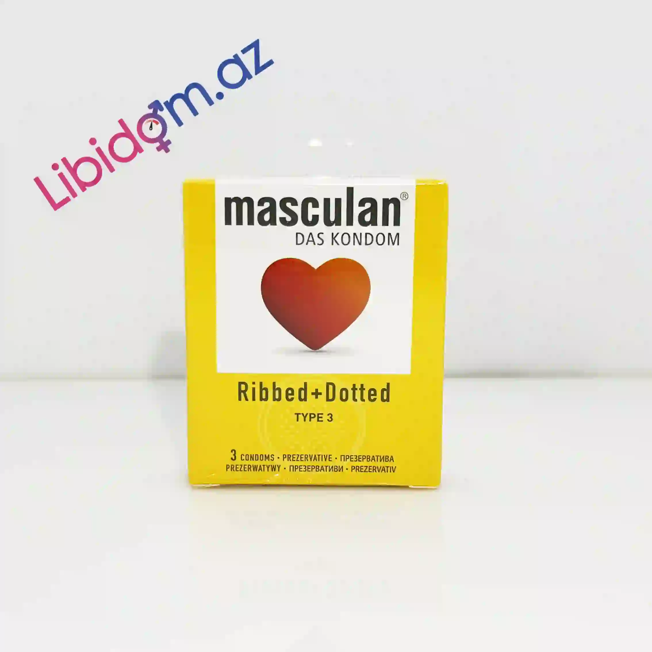 Masculan Ribbed+Dotted N3