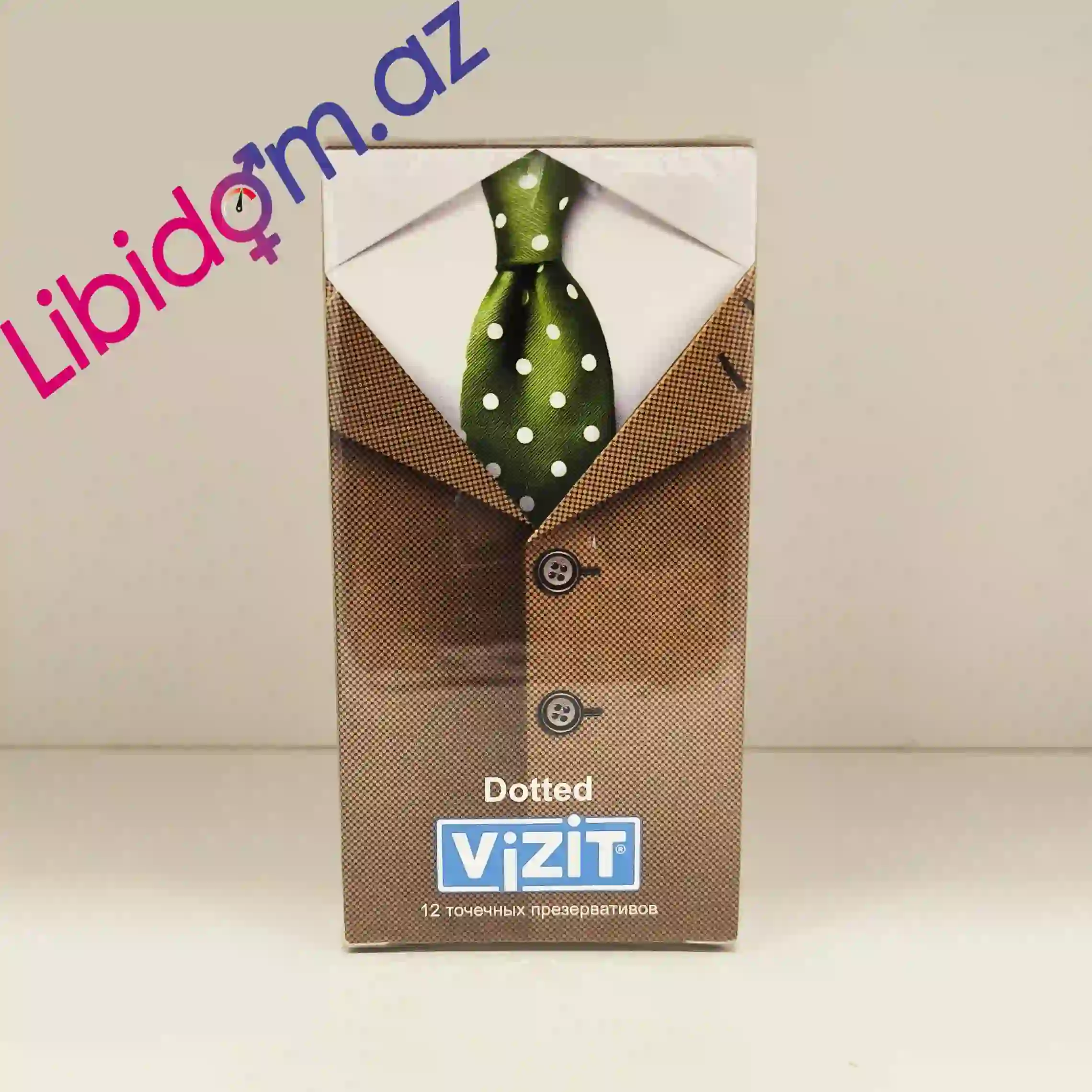 Vizit Dotted N12 – Nöqtəli və Yivli Silikon Prezervativlər
