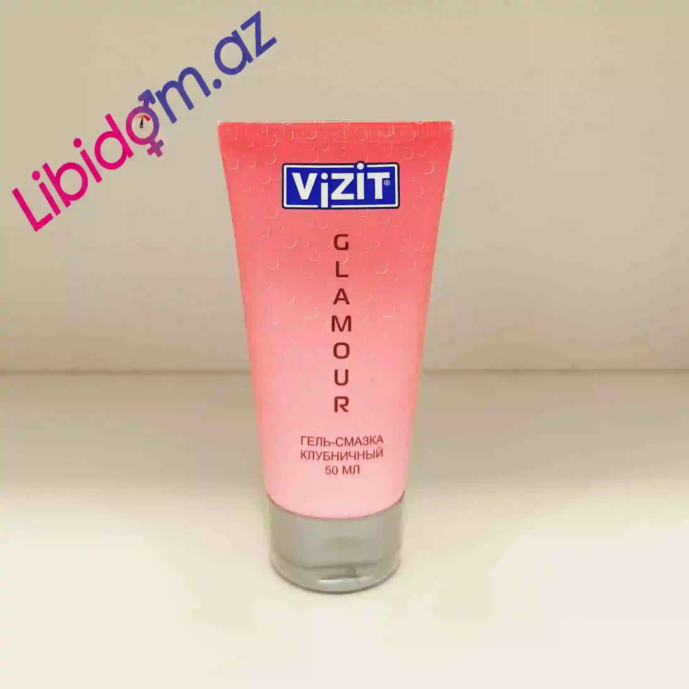 Vizit Glamour İntim Gel 50ml – Çiyələk Ətirli Su Əsaslı Sürtkü Gel