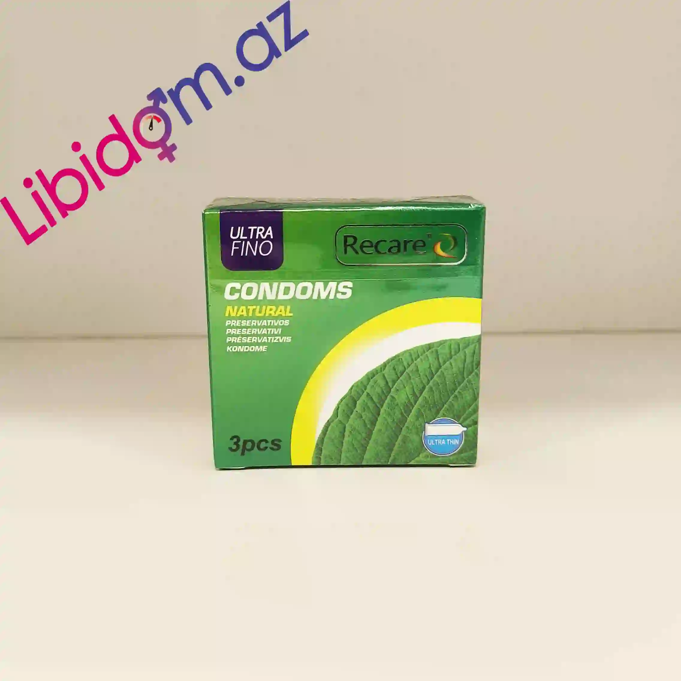 Recare Condoms Natural N3 – Nöqtəli və Yivli Natural Prezervativ